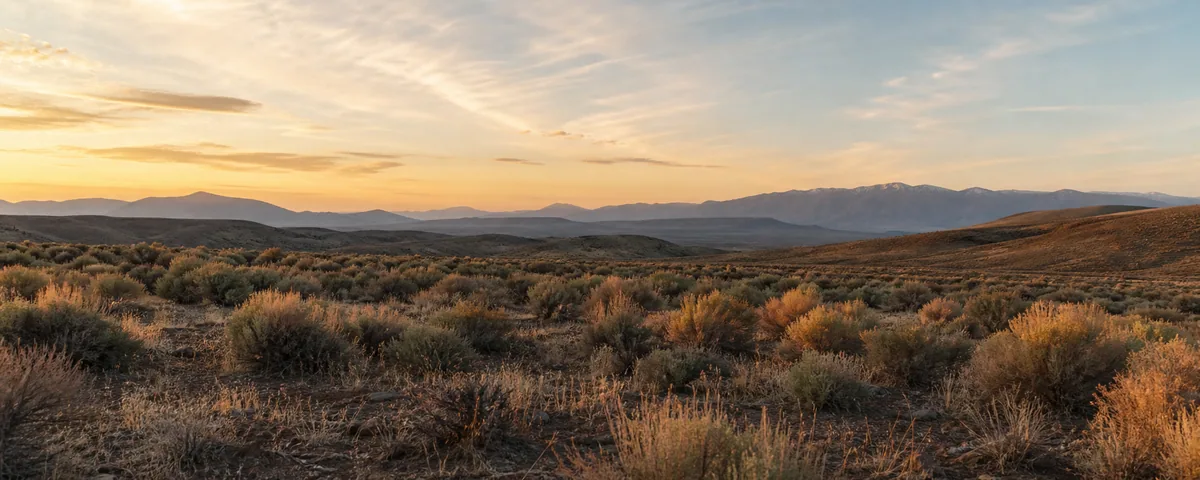 Northern Nevada high desert at sunrise